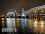 Фото Петербурга. Фотографии Санкт-Петербурга. Фото Питера. Фото СПб. Мост Петра Великого (Большеохтинский мост) ночью