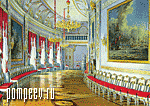 Гатчина. Гатчинский дворец. Чесменская галерея. Акварель Э. Гау. 1887