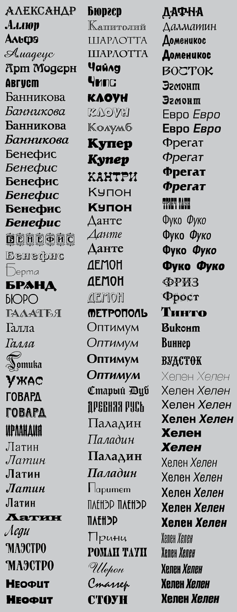 Russian fonts